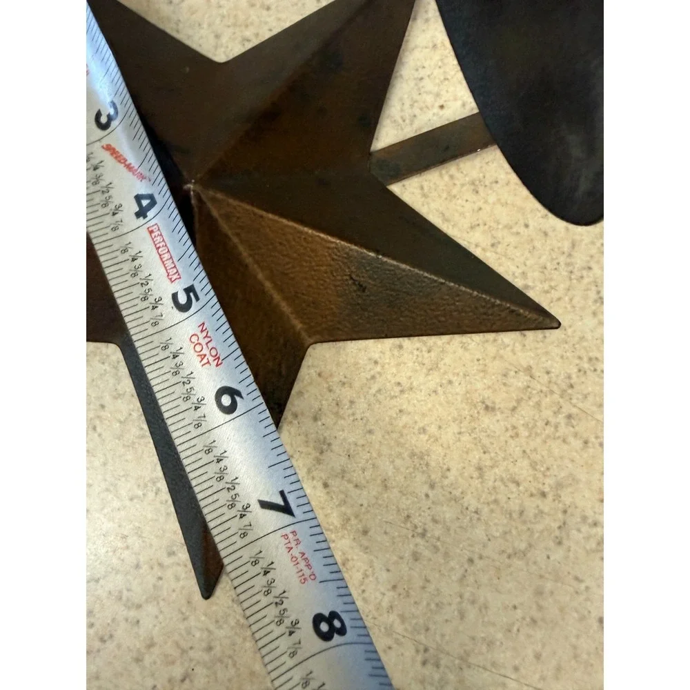 Rustic Metal Star Wall Sconce‎ Candle Holder Set Primitive Farmhouse Decor